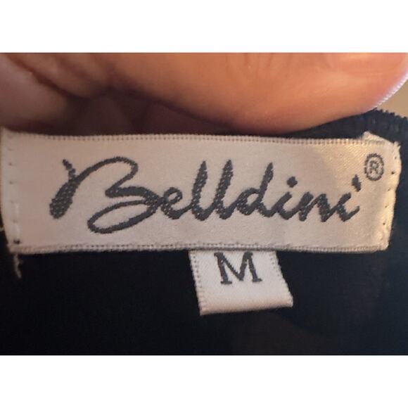 Belldini Black Embellished Button Front Studded Cardigan Sweater SZ Medium. VTG - Picture 4 of 6